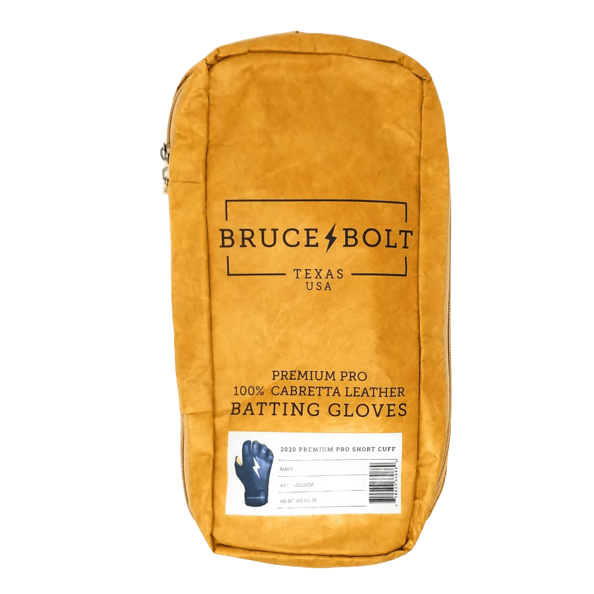 Bruce Bolt PREMIUM PRO Short Cuff Batting Gloves: Navy