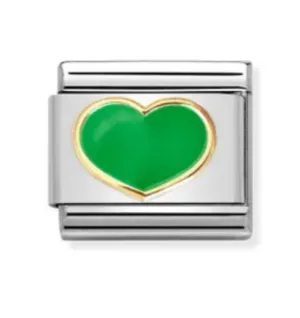 Classic LOVE 2 GREEN heart link 030283/23