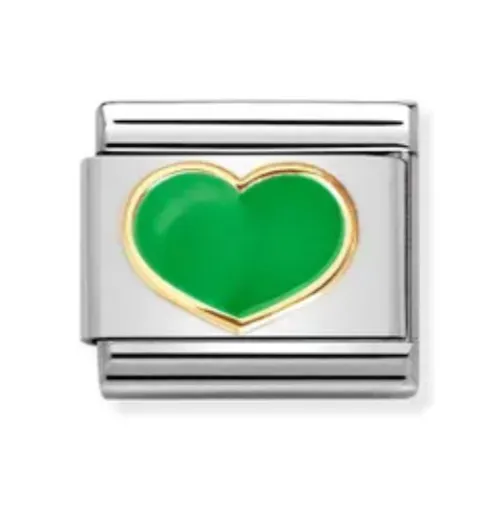 Classic LOVE 2 GREEN heart link 030283/23