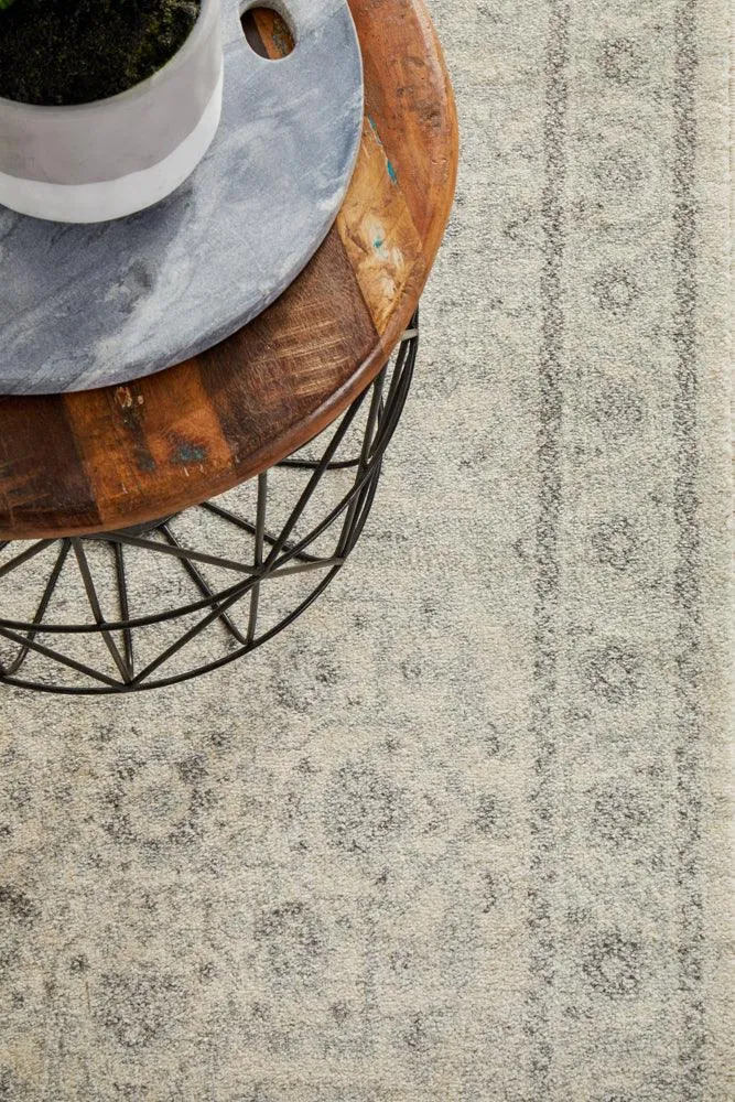 Esme Winter White Transitional Runner Rug