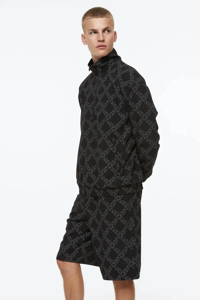 H&M DryMove reversible sweatshirt, black/pattern
