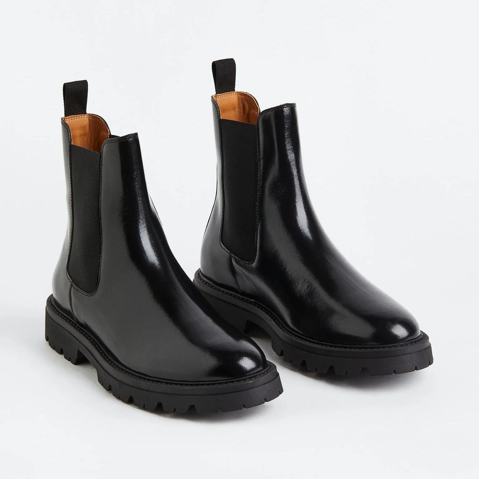 H&M Leather Chelsea boots, black