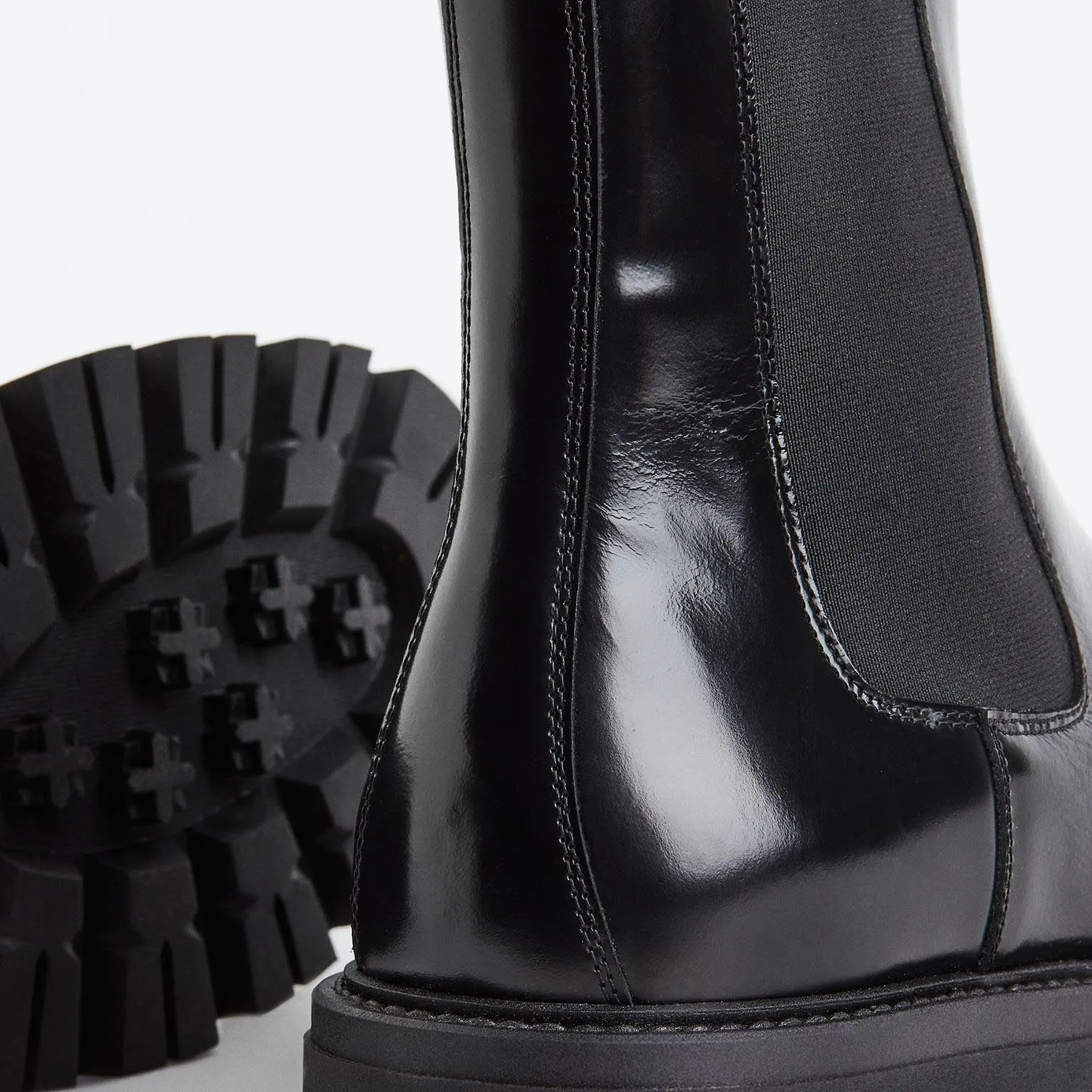 H&M Leather Chelsea boots, black