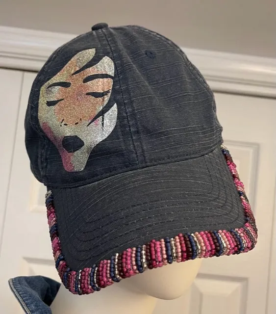 Hand Beaded Baseball Cap