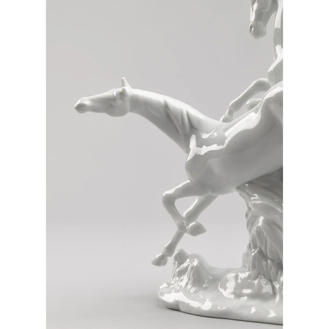 Lladro Horses Galloping Figurine