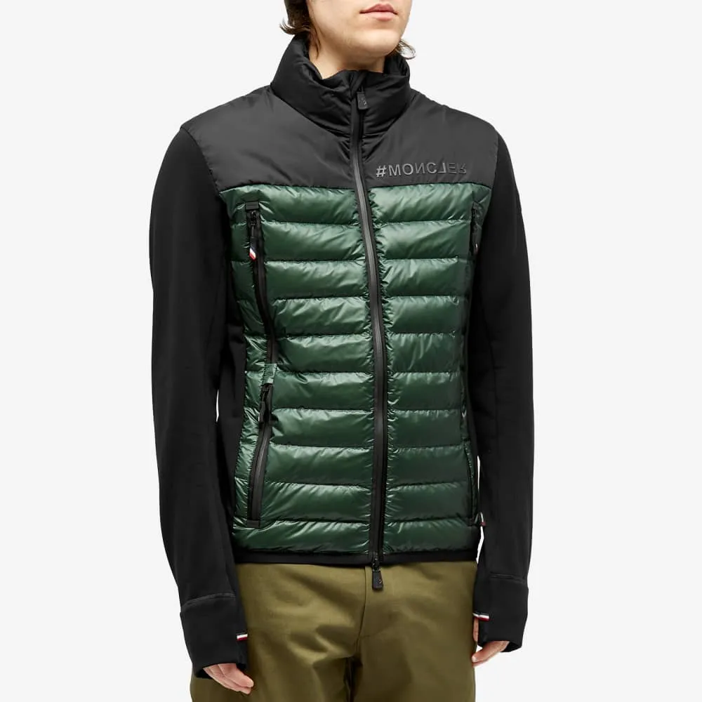 Moncler Grenoble Padded Jersey, Black/Green