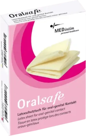 ORAL SAFE latex protective cloth strawberry
