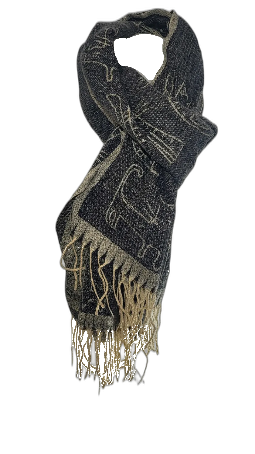 RMD2305-20 VERA TUCCI CAT PRINT SCARF NEW FOR AW23!