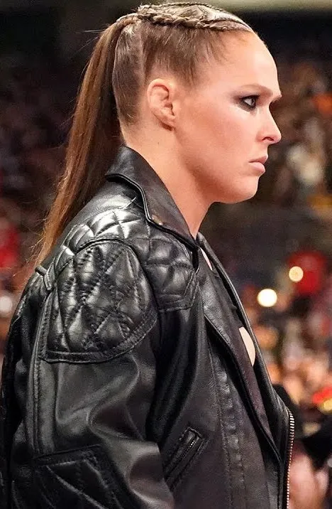 Ronda Rousey Royal Rumble 2022 In WWE Return Leather Jacket